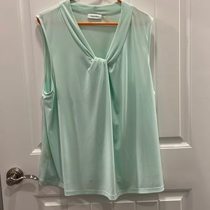Calvin Klein 2X Mint Green Sleeveless Shirt
